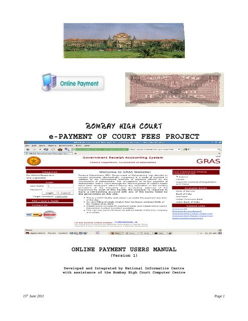 e payment of court fees project bombay high court
