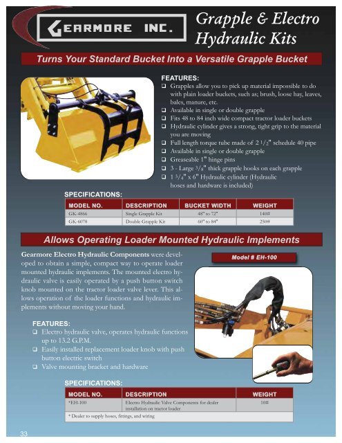 2011 Product Catalog - Gearmore, Inc.