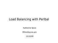 Load Balancing with Perlbal - Milton Keynes Perl Mongers