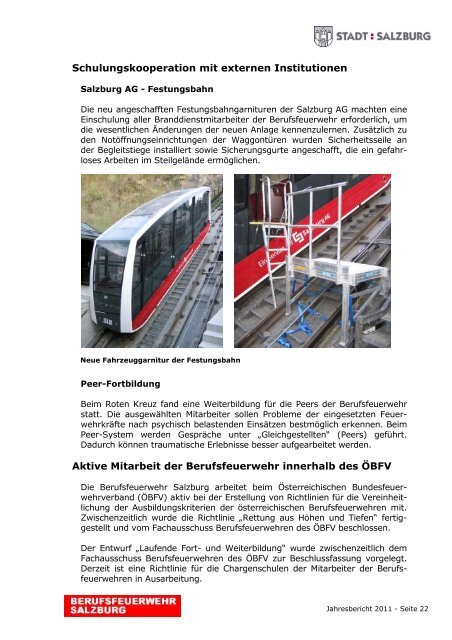 Jahresbericht 2011 - eBook - Berufsfeuerwehr Salzburg