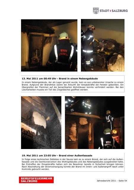 Jahresbericht 2011 - eBook - Berufsfeuerwehr Salzburg