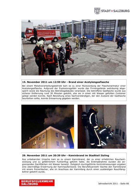 Jahresbericht 2011 - eBook - Berufsfeuerwehr Salzburg