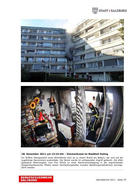 Jahresbericht 2011 - eBook - Berufsfeuerwehr Salzburg