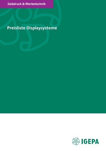 Preisliste Displaysysteme