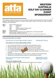 western australia golf day & dinner event sponsorship