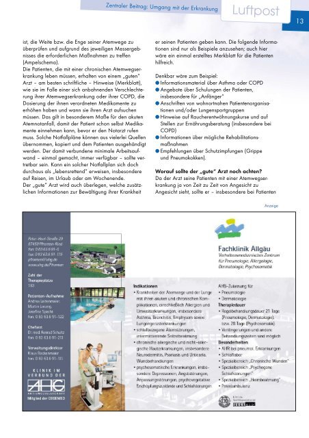 Ausgabe Herbst - 2005 - Patientenliga Atemwegserkrankungen e.V.