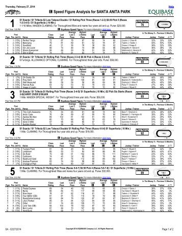 sample - Equibase