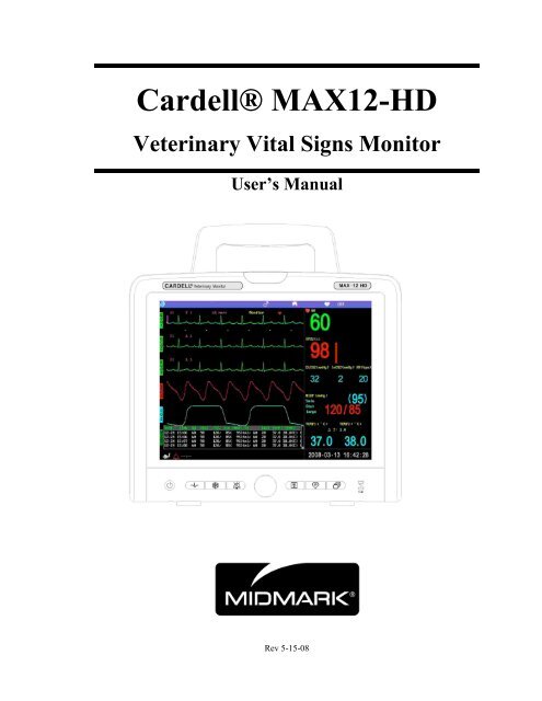 Cardell MAX-12 HD - Veterinary Instrumentation