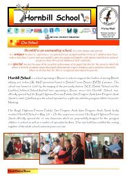 Hornbill School - Brief Sheet - LSA - Hornbill School Website