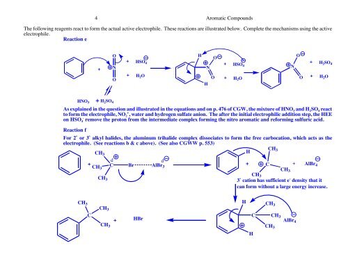 Aromatic Compounds - 1 Summary of Class Discussion