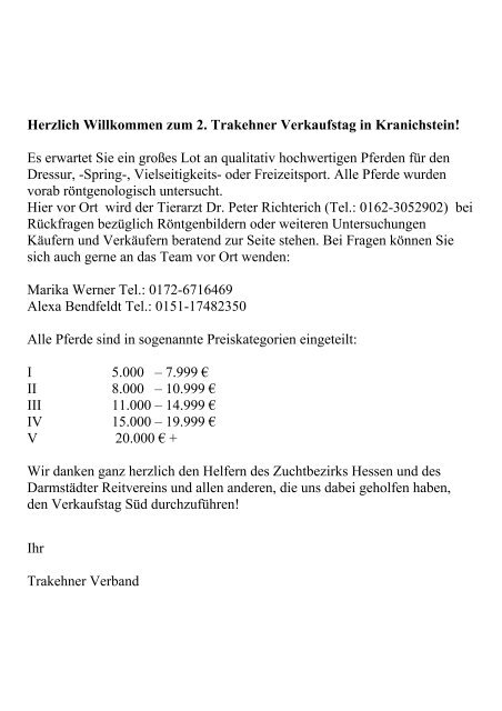 Katalog Verkaufstag (pdf) - Trakehner Verband