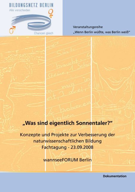 „Was sind eigentlich Sonnentaler?“ - Bildungsnetz Berlin