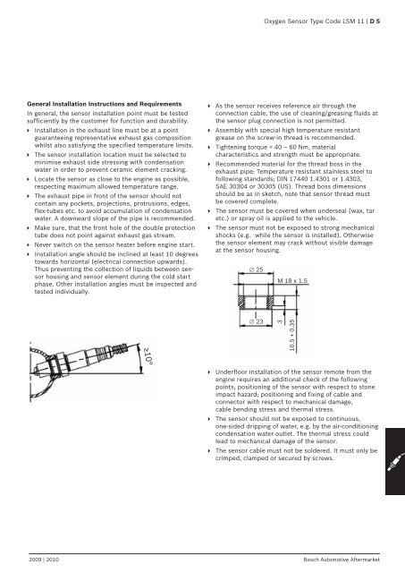 Lambda sensors