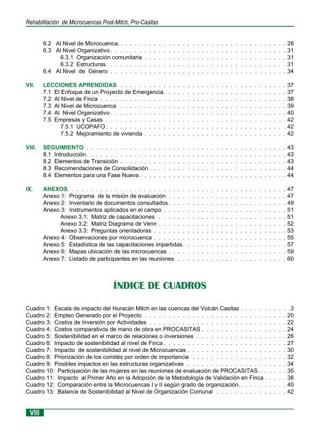 rehabilitacion de microcuencas post mitch - magfor