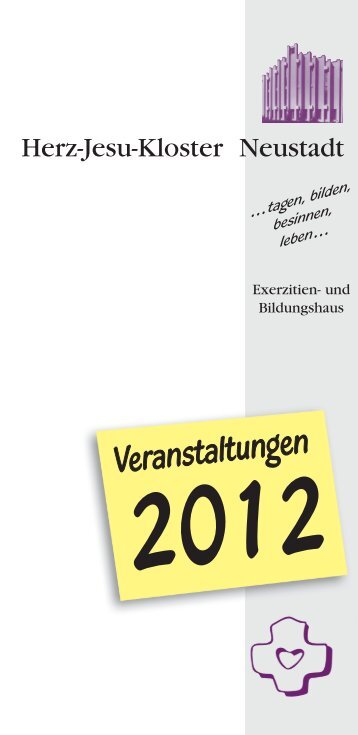 Zum Jahresprogramm 2012 - Herz-Jesu-Kloster Neustadt