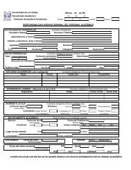 Planilla de responsabilidad horaria semanal del personal académico