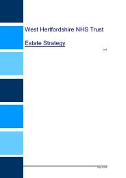West Hertfordshire NHS Trust Estate Strategy