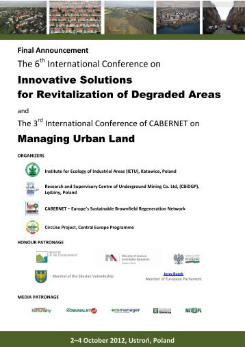 Innovative Solutions for Revitalization of Degraded Areas