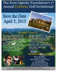 The Evan Oglesby Foundation's 1st Annual ... - ChamberMaster