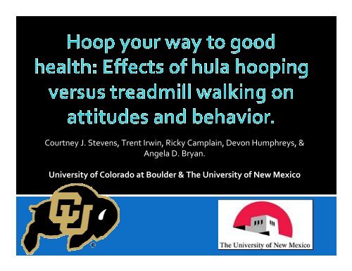 Effects of Hula Hooping Versus Treadmill Exercise on Attitudes and