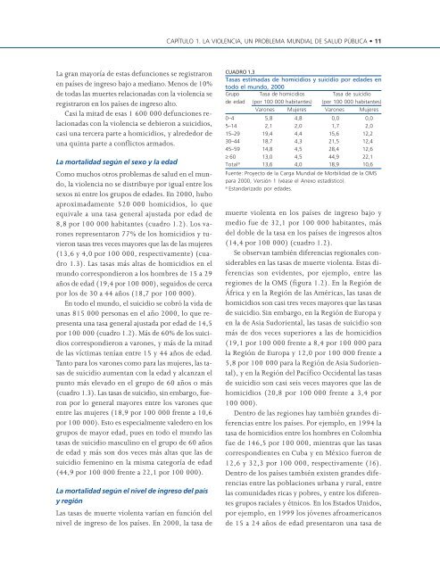 Capítulo 1. La violencia, un problema mundial de ... - libdoc.who.int