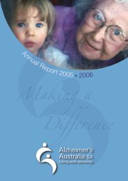 Annual Report 2005 â¢ 2006 - Alzheimer's Australia