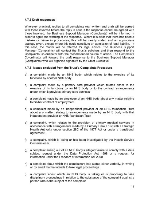 the dudley group of hospitals nhs trust complaints policy and ...