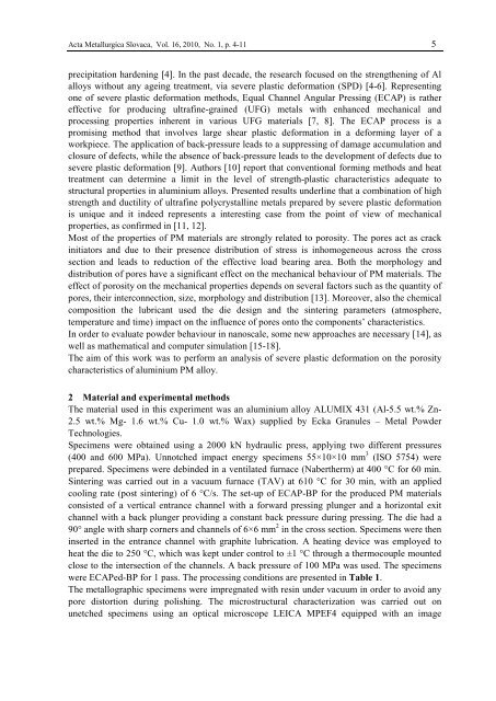 4 EFFECT OF SEVERE PLASTIC DEFORMATION ON THE ...