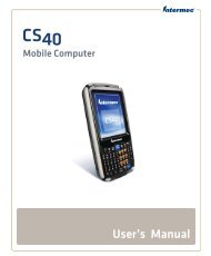 CS40 Mobile Computer User's Manual - Intermec
