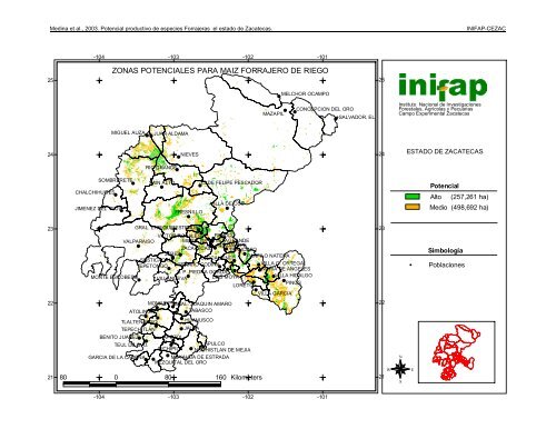 zonas potenciales para maiz forrajero de riego - INIFAP Zacatecas