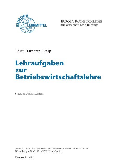 Lehraufgaben zur Betriebswirtschaftslehre