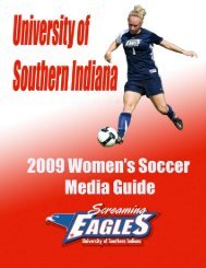 2009 Media Guide - University Of Southern Indiana Athletics