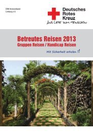 Reisekatalog Deckblatt 2013 - DRK Kreisverband Limburg