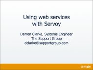 Using web services with Servoy