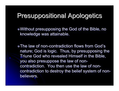 10 Major Types of Apologetics: