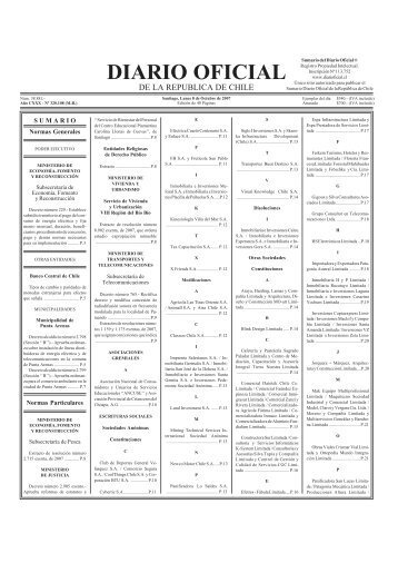 Diario Oficial de la RepÃºblica de Chile - Municipalidad de Punta ...