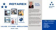 Rotarex Brochure Fittings Valves Regulators