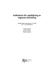 Indikatorer för uppföljning av regional utveckling