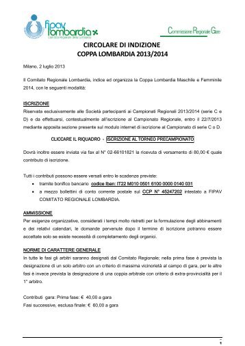 Indizione Coppa Lombardia 13_14doc.pdf - FIPAV - Comitato ...