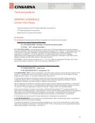 Technical guidance GRAPHIC CHEMICALS