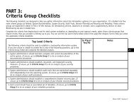 PART 3: Criteria Group Checklists - Records Management