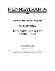 PDF of 6600 User Manual - Pennsylvania Scale Company