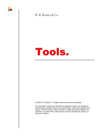 Tools. - Rob Booker