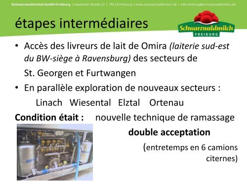 Présentation laiterie Schwarzwaldmilch – Johannes ... - Opaba