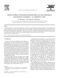 Elastic modulus of biomedical titanium alloys by nano ... - Sistemas