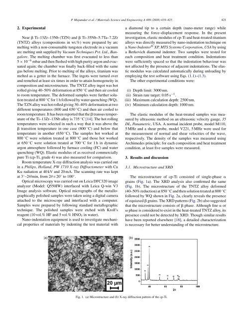 Elastic modulus of biomedical titanium alloys by nano ... - Sistemas