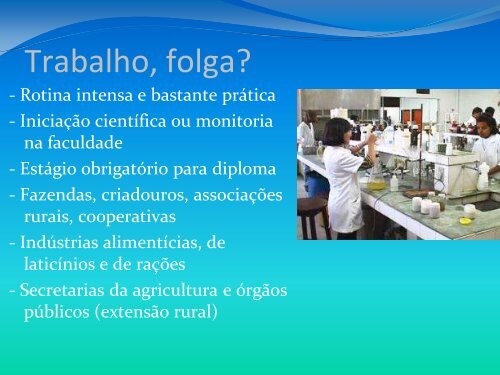 (pdf) dos alunos sobre a carreira de Zootecnia