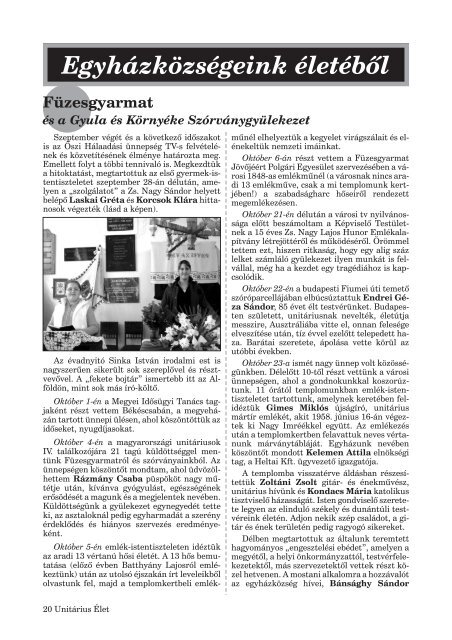 KÃ©thavonta megjelenÃµ folyÃ³irat â¢ 2008. szeptemberâoktÃ³ber â¢ 62 ...