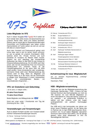 VFS Infoblatt - Vereinigung Freier Segler e. V