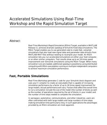 Using the Rapid Simulation Target